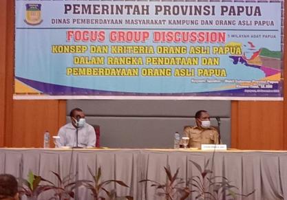 Proteksi (OAP), Dinas Pemberdayaan Masyarakat Kampung dan Orang Asli Papua lakukan Forum Grup Discussion (FGD)